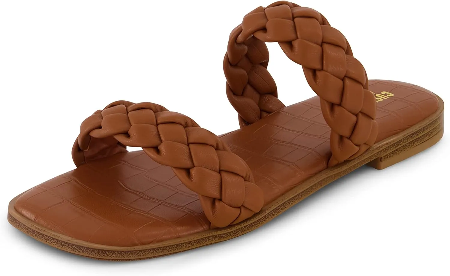 CUSHIONAIRE Women's Vicki braided slide sandal  Memory Foam, Wide Widths Available