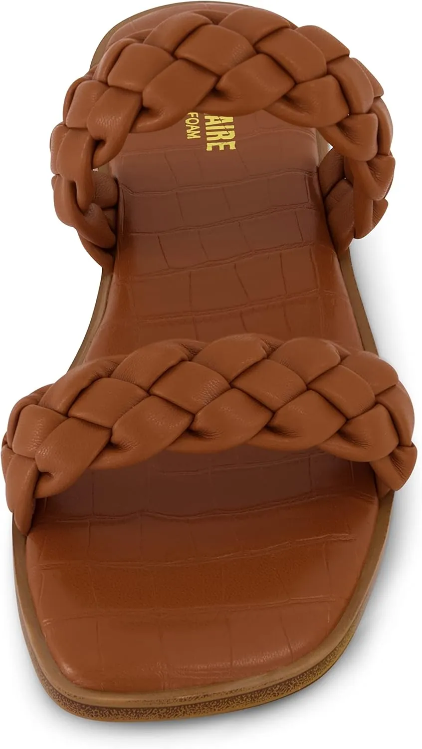 CUSHIONAIRE Women's Vicki braided slide sandal  Memory Foam, Wide Widths Available