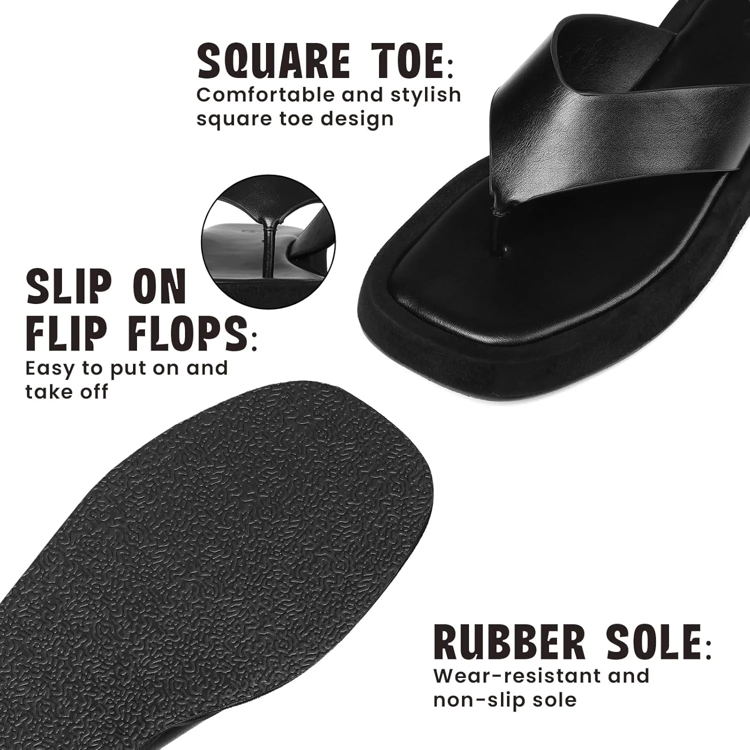 CYNLLIO Slides for Women Slip on Flip Flops Sandals Casual Thongs Platform Wedges Sandals Summer Beach Shoes Comfy Walking Flats Shoes Outdoor Slippers
