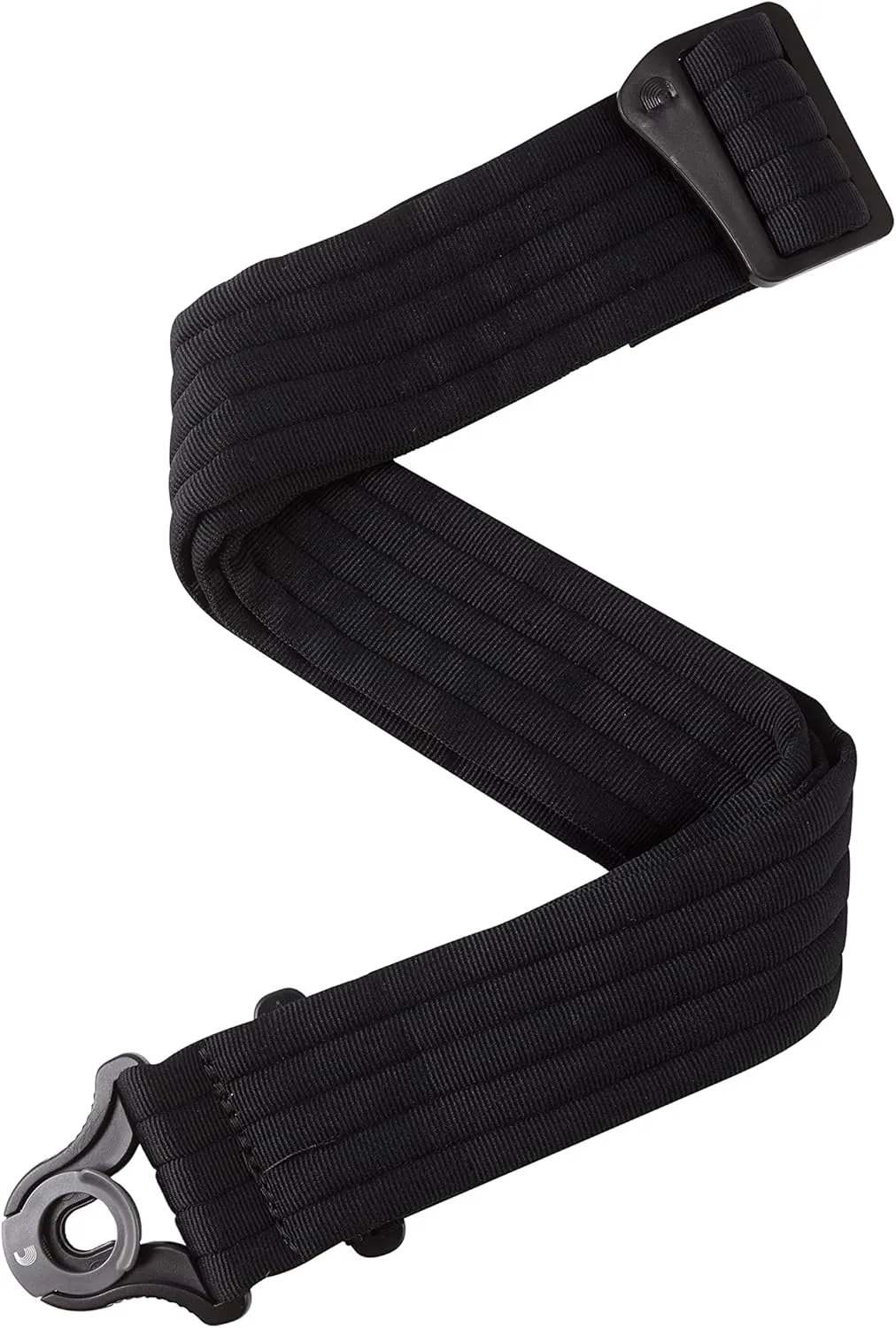 D'Addario Auto Lock Guitar Strap - Acoustic & Electric Accessories - Easy to Use Locking Straps - Uses Existing Buttons - Padded - Black Striped