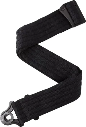 D'Addario Auto Lock Guitar Strap - Acoustic & Electric Accessories - Easy to Use Locking Straps - Uses Existing Buttons - Padded - Black Striped