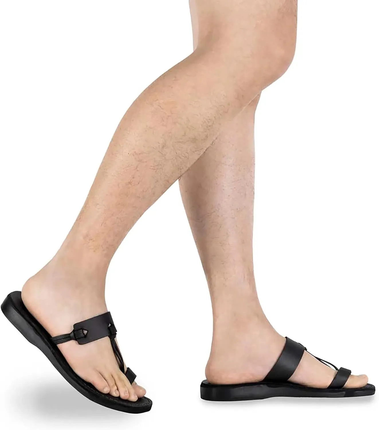 David - Leather Open Toe Sandal - Mens Sandals