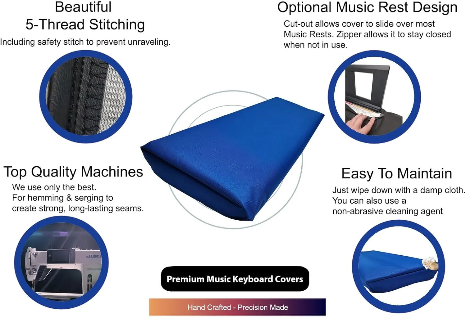 DCFY Ultimate Music Keyboard Cover for Arturia Brute PolyBrute Synthesizer | : Pacific-Blue| Made in the US