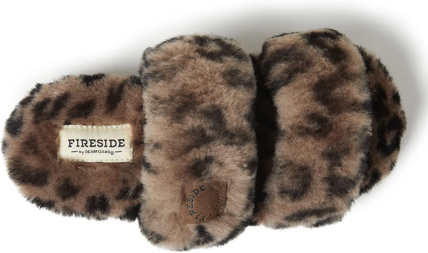 Dearfoams Women's Fireside Benalla All Over Shearling Double Band Easy On/Off Slide Slipper