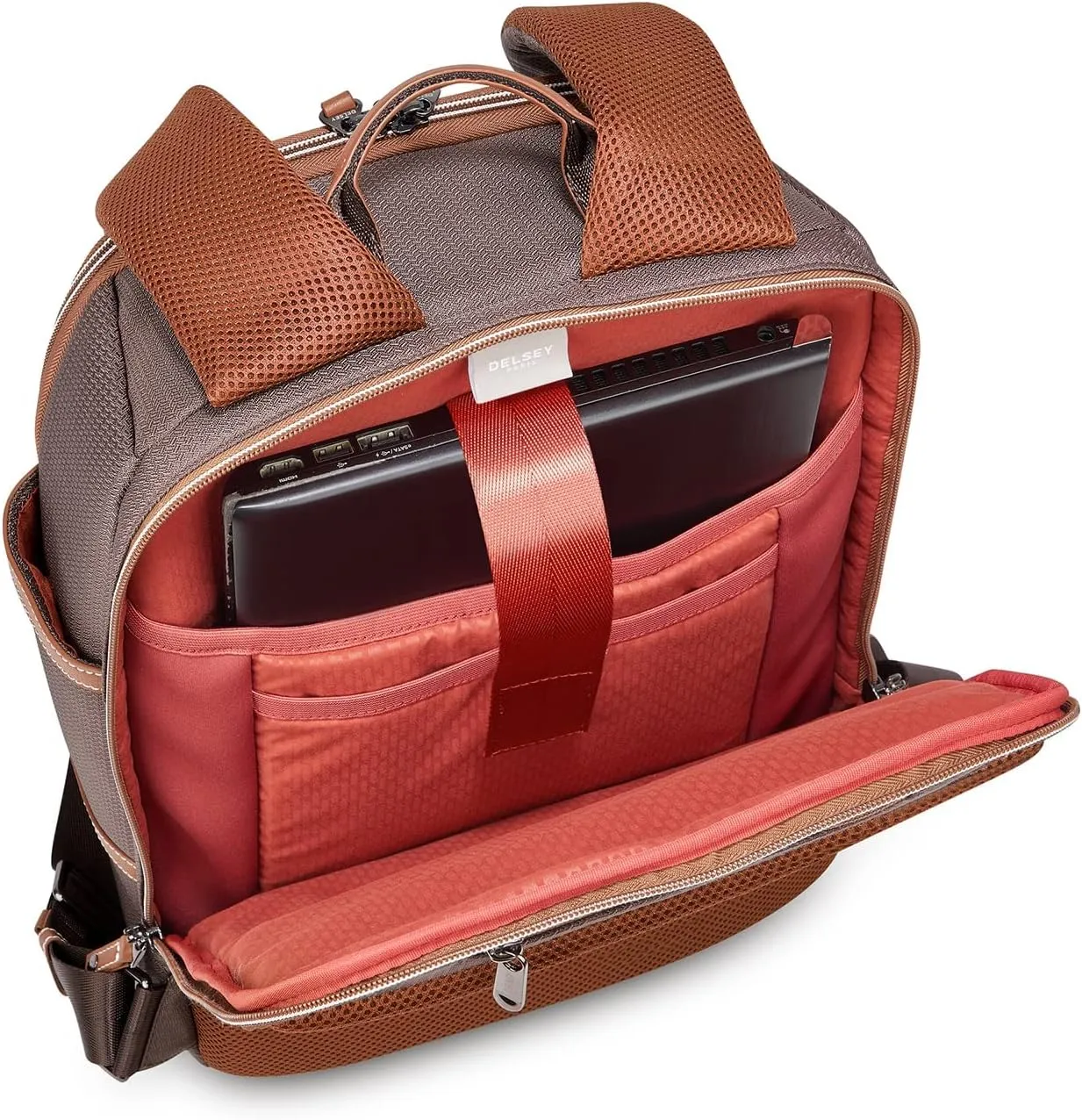 DELSEY PARIS Chatelet 2.0 Travel Laptop Backpack, Chocolate Brown