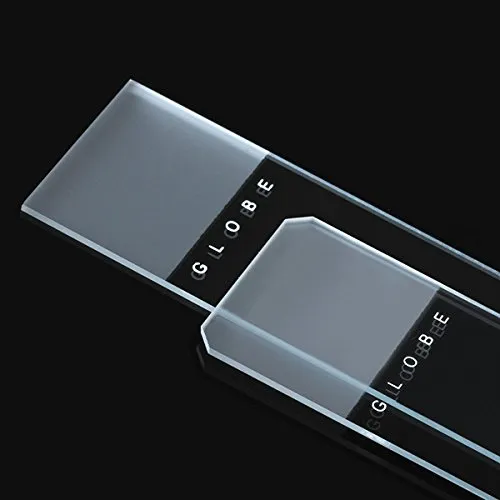 Diamond White Glass Slide, Two-Sided Frosted, 45° Beveled Edge, Clipped Corners 1440/cs