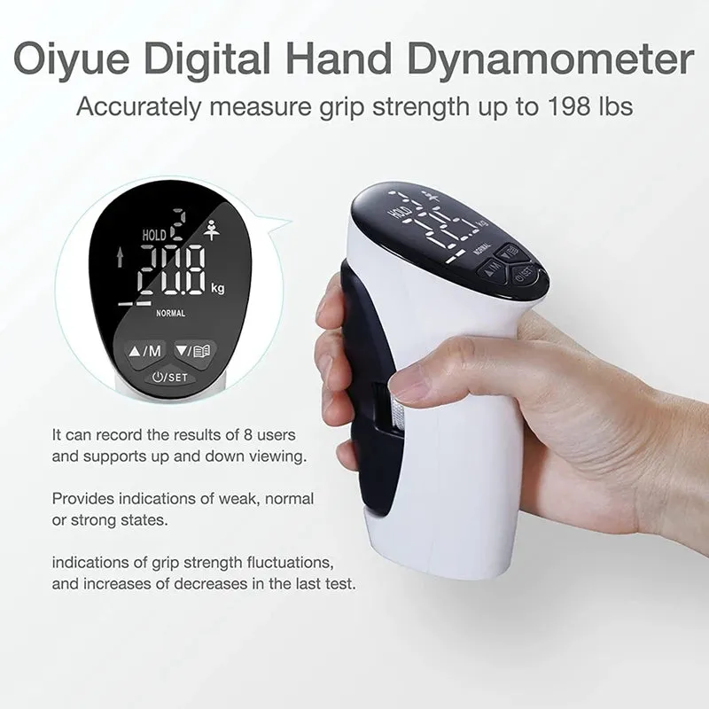 Digital Grip Strength Trainer – Smart Hand Dynamometer (Up to 198 lbs)