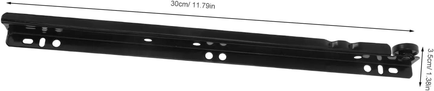 DOITOOL 1 Pair Slide Rail Hardware Accessories Replacement Sliders Track Glides Kit Slides Bottom Drawer Runner for Dresser Cabinet Rails Household Sliding Rails Slide Bracket Iron Black