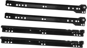 DOITOOL 1 Pair Slide Rail Hardware Accessories Replacement Sliders Track Glides Kit Slides Bottom Drawer Runner for Dresser Cabinet Rails Household Sliding Rails Slide Bracket Iron Black