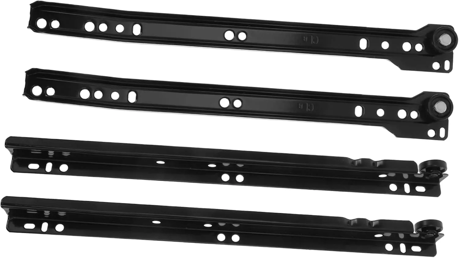 DOITOOL 1 Pair Slide Rail Hardware Accessories Replacement Sliders Track Glides Kit Slides Bottom Drawer Runner for Dresser Cabinet Rails Household Sliding Rails Slide Bracket Iron Black