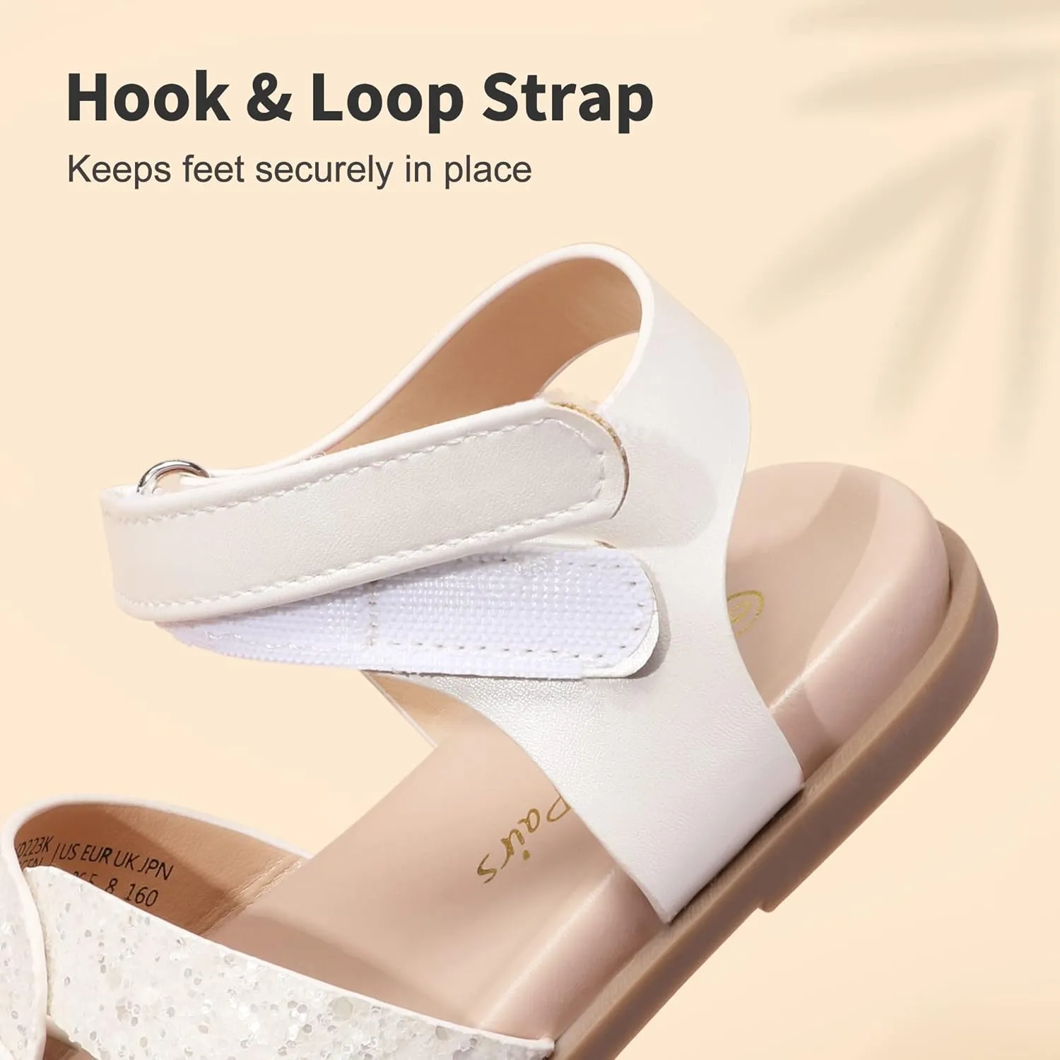 DREAM PAIRS Girls Sandals Open Toe Princess Flat Sandals Strappy Summer Shoes Toddler/Little Kid