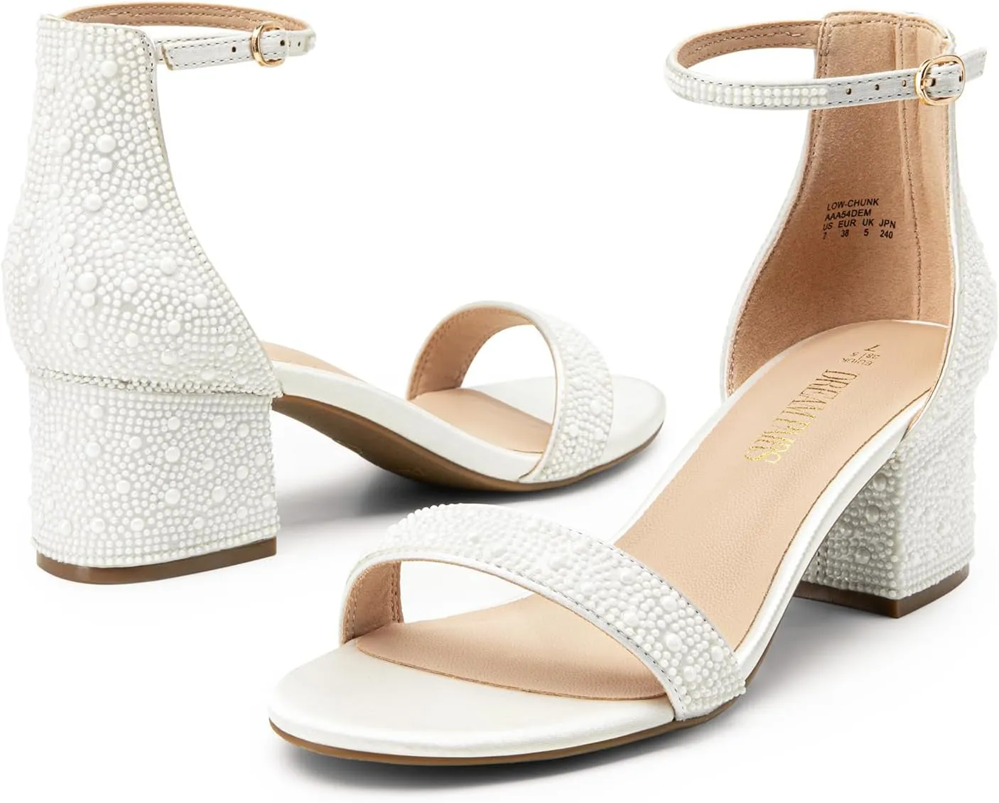 DREAM PAIRS Womens Low-Chunk Low Heel Pump Sandal