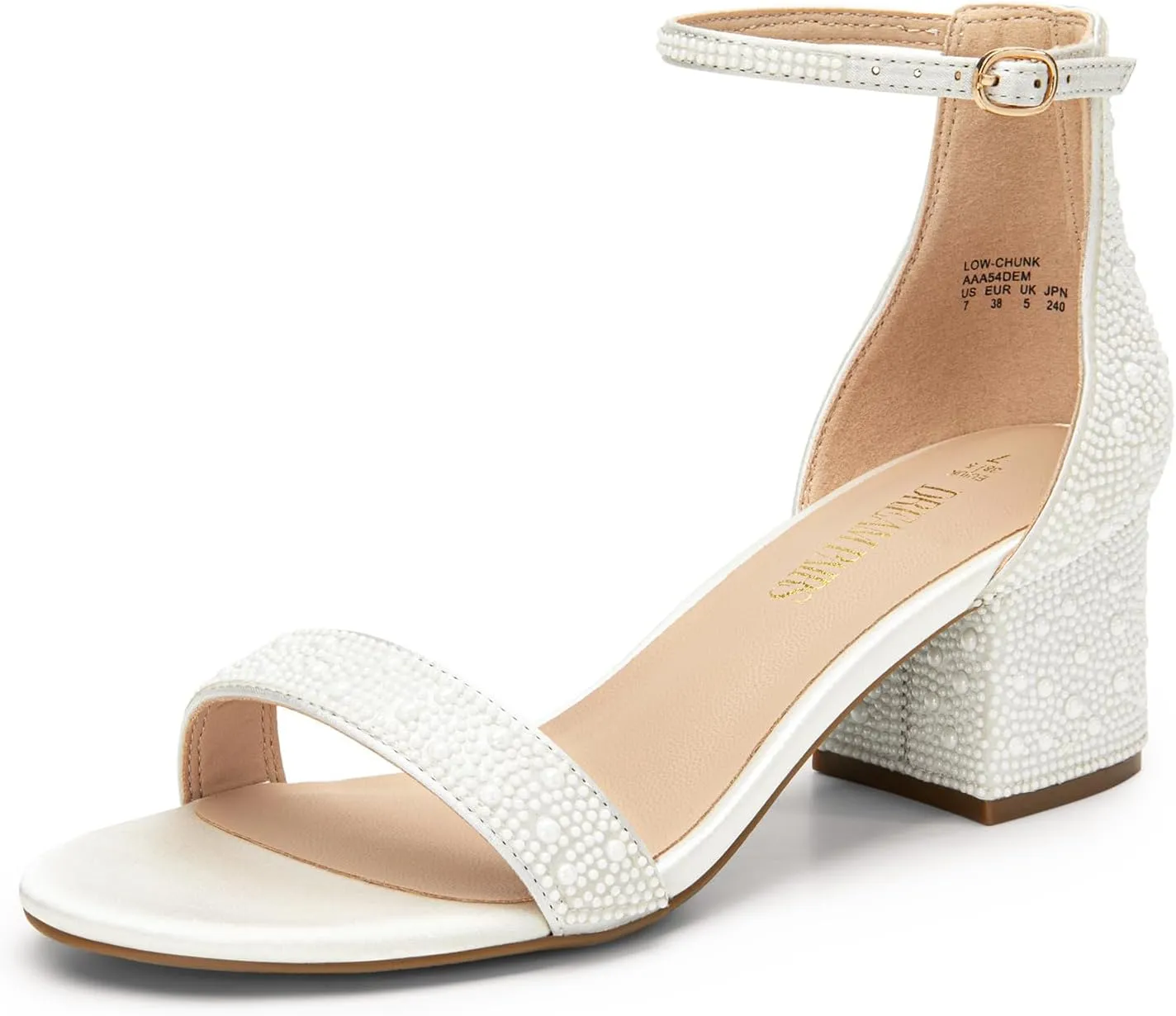 DREAM PAIRS Womens Low-Chunk Low Heel Pump Sandal