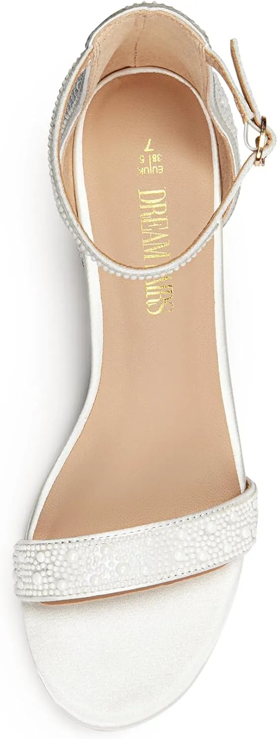 DREAM PAIRS Womens Low-Chunk Low Heel Pump Sandal