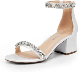 DREAM PAIRS Womens Low-Chunk Low Heel Pump Sandal