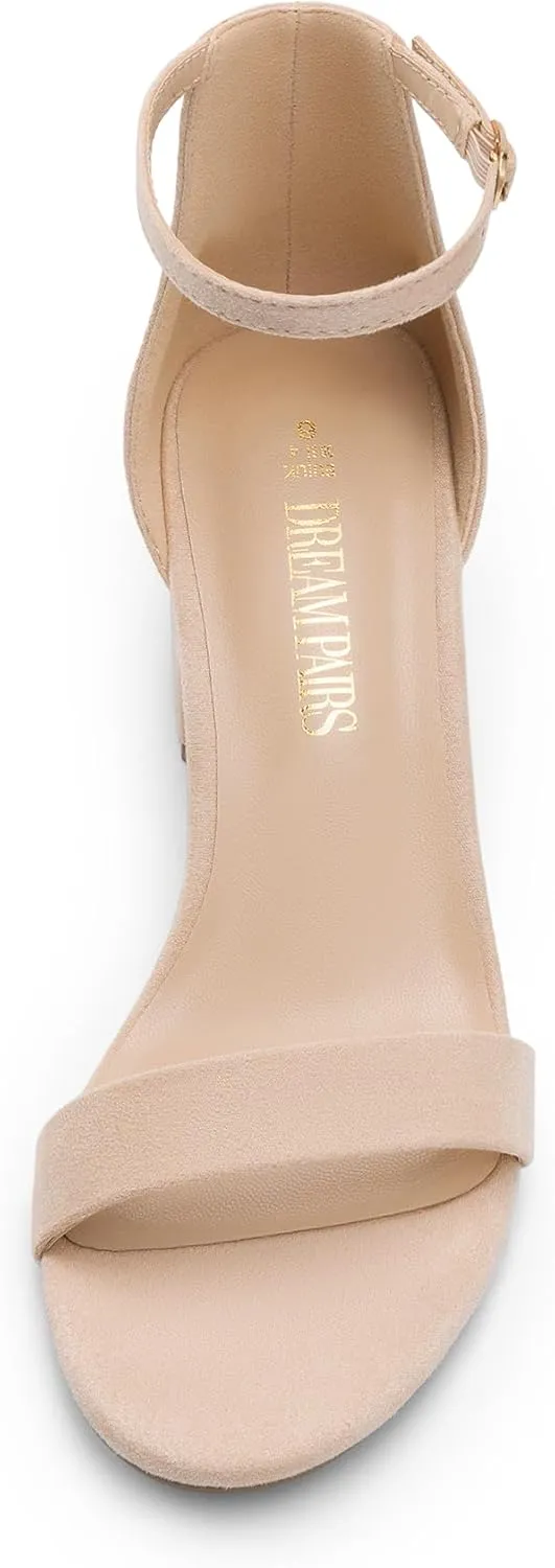 DREAM PAIRS Womens Low-Chunk Low Heel Pump Sandal