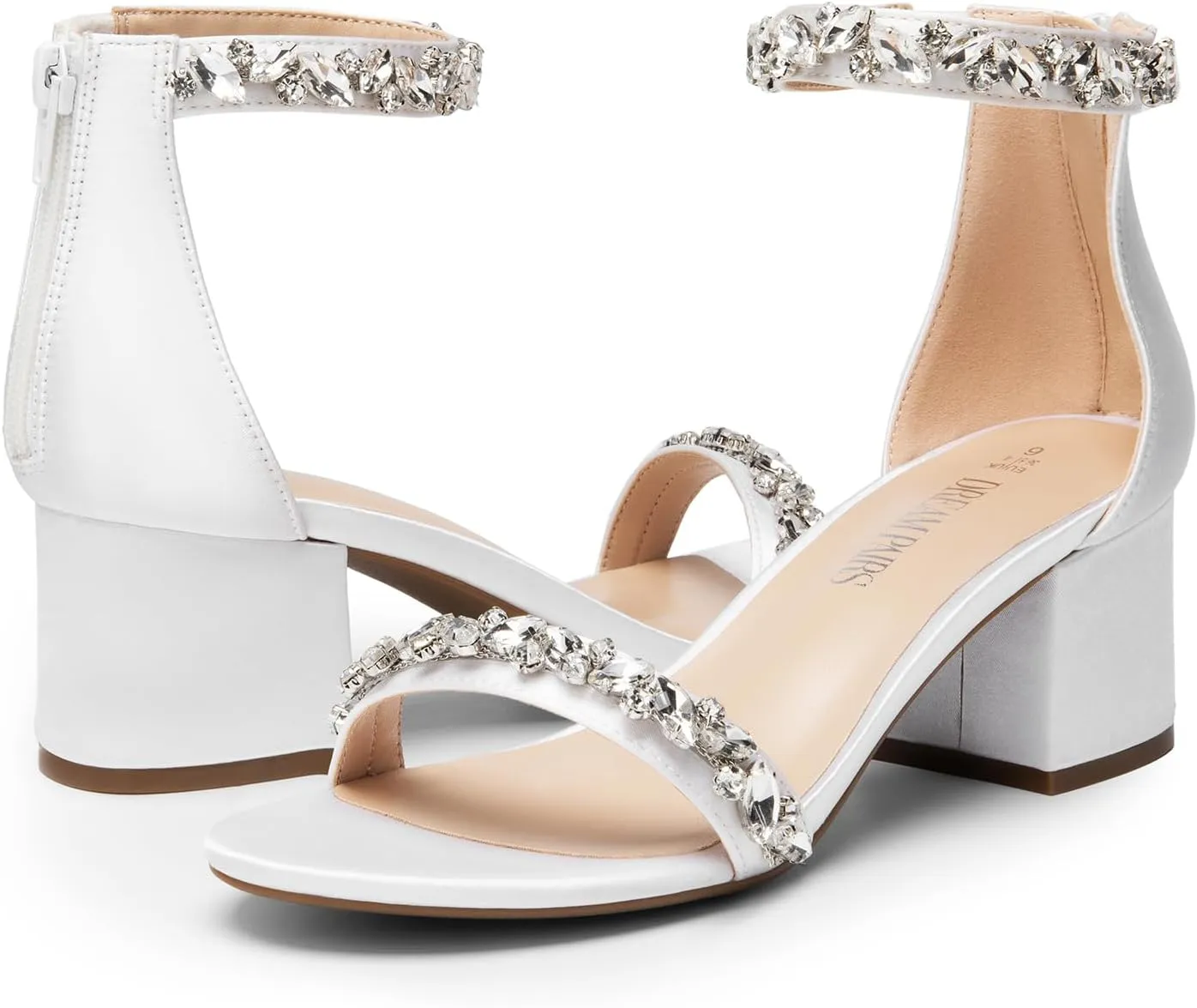 DREAM PAIRS Womens Low-Chunk Low Heel Pump Sandal