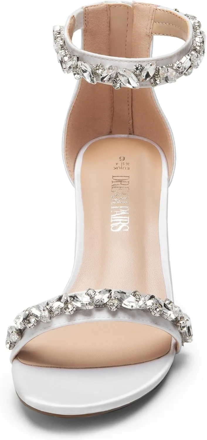 DREAM PAIRS Womens Low-Chunk Low Heel Pump Sandal