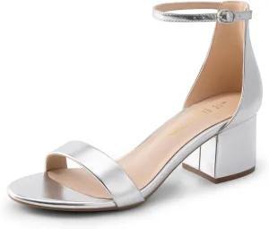 DREAM PAIRS Womens Low-Chunk Low Heel Pump Sandal