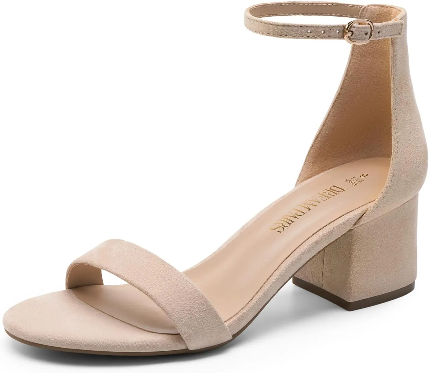 DREAM PAIRS Womens Low-Chunk Low Heel Pump Sandal