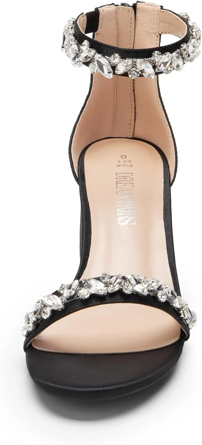 DREAM PAIRS Womens Low-Chunk Low Heel Pump Sandal