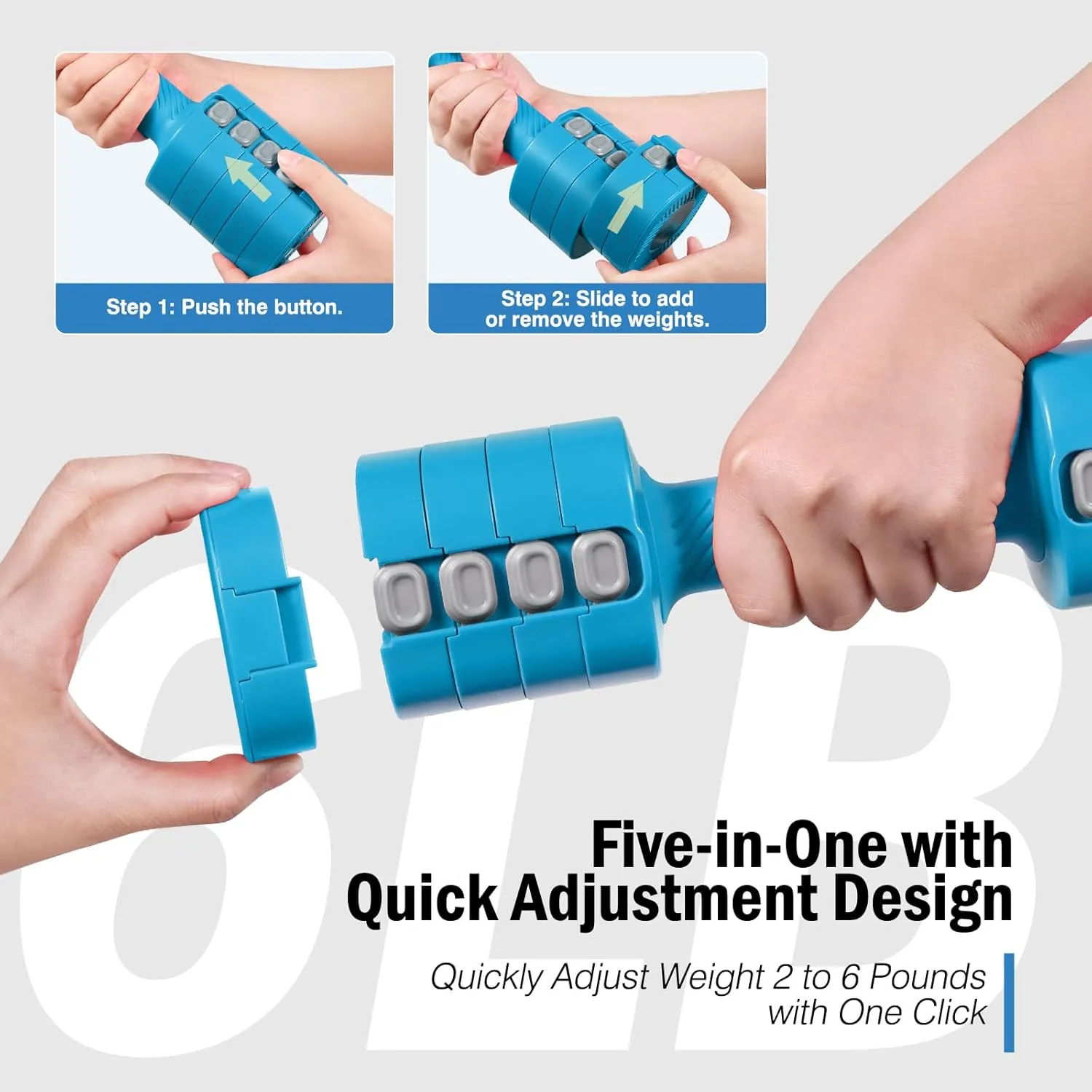 EAST MOUNT Adjustable Weight Dumbbells Set of 2 8 in 1 Hand Weights for Women 2lb/3lb/4lb/5lb/6lb Dumbbell Weights Set for Home Gym Workout