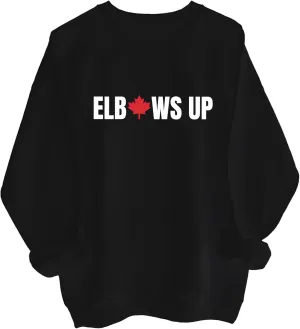 Elbows Up Canada Sweatshirt, Elbows Up Shirt Long Sleeve, Funny Hockey Canada Flag Sweatshirt