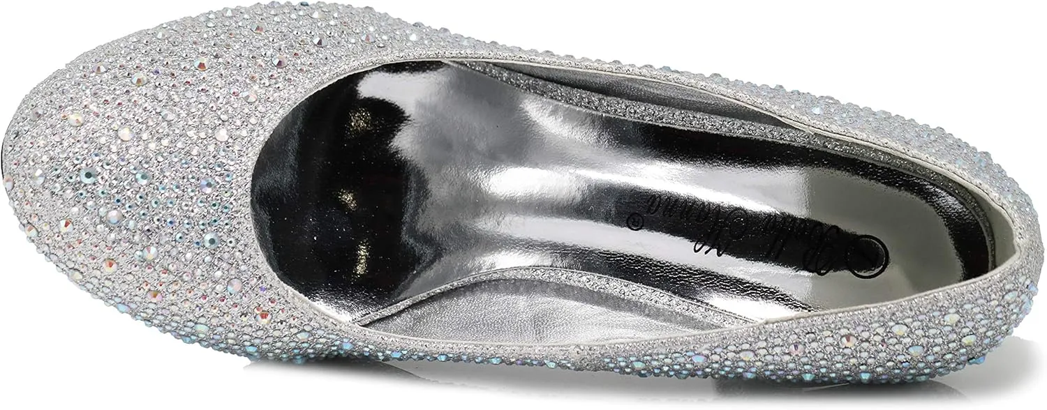 Enzo Romeo Lime01 Womens Open Toe Low Heel Wedding Rhinestone Wedge Sandal Shoes