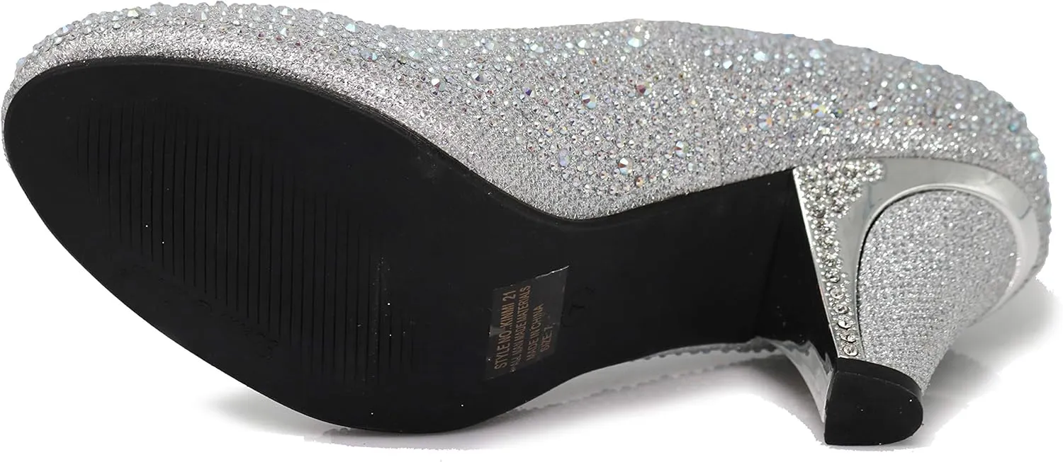 Enzo Romeo Lime01 Womens Open Toe Low Heel Wedding Rhinestone Wedge Sandal Shoes
