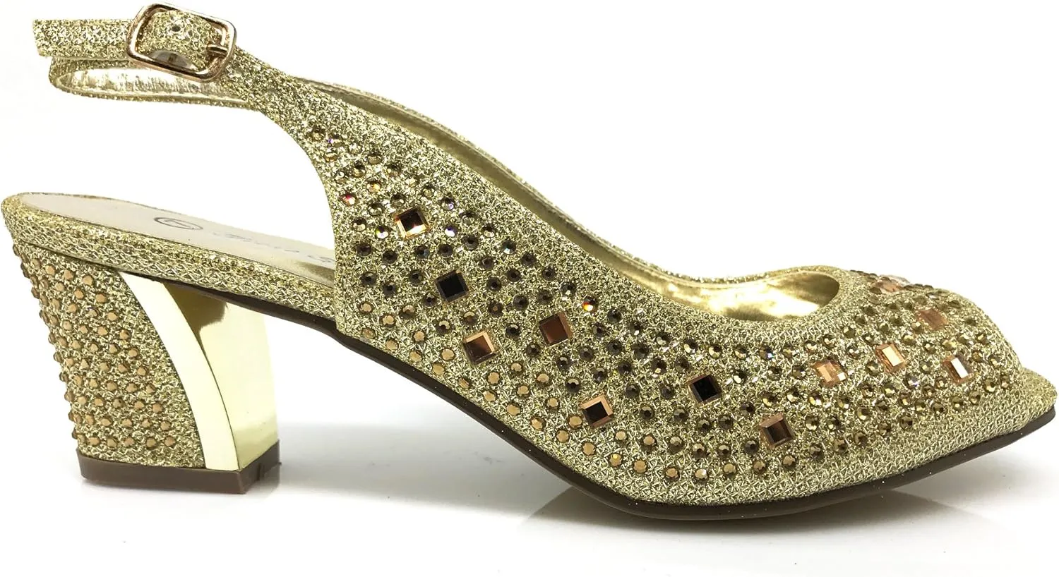 Enzo Romeo Lime01 Womens Open Toe Low Heel Wedding Rhinestone Wedge Sandal Shoes