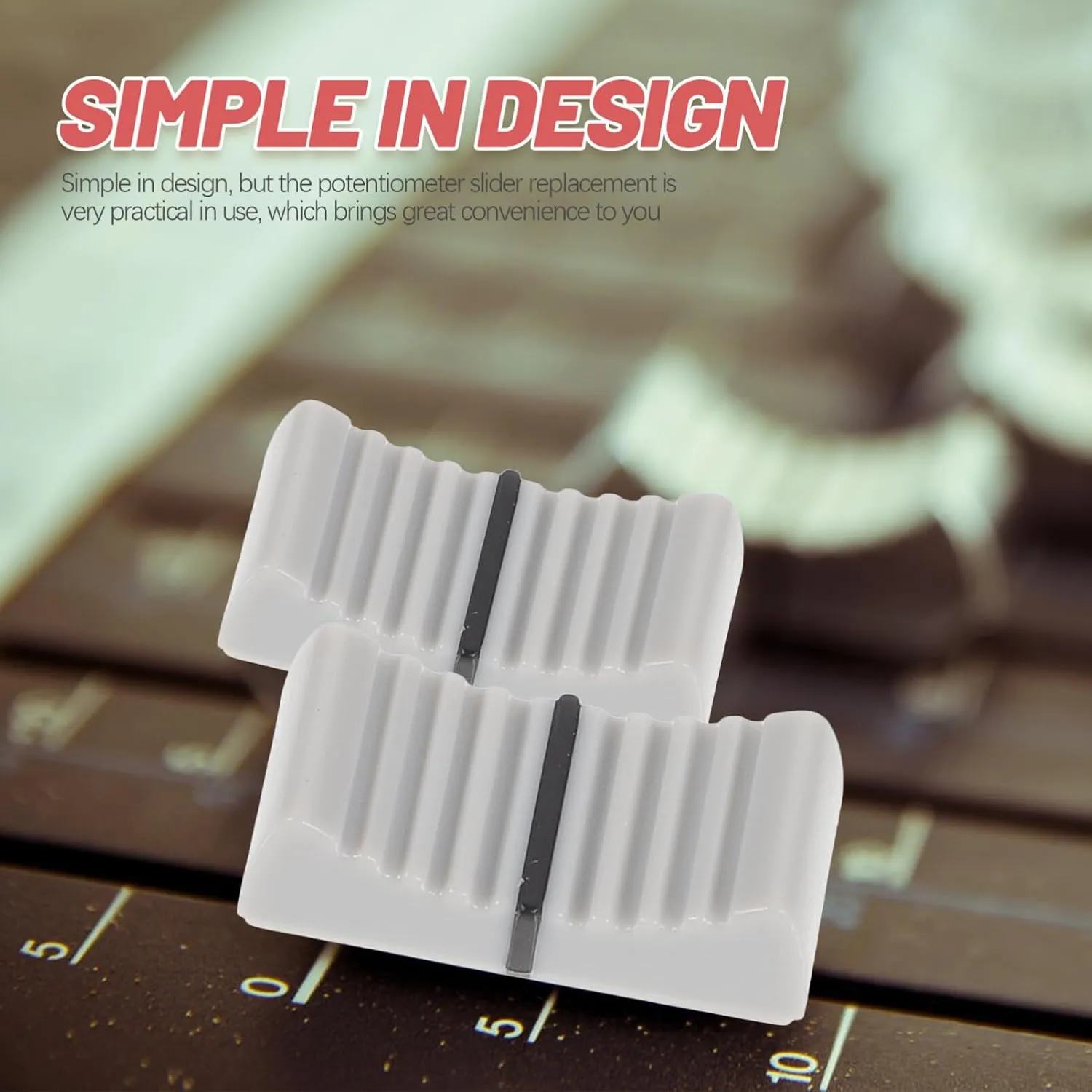 ERINGOGO 6pcs Potentiometer Slide Knobs Guitar Potentiometer Sliders Replacement Shaft Knobs Sturdy Material Longevity Easy to Carry