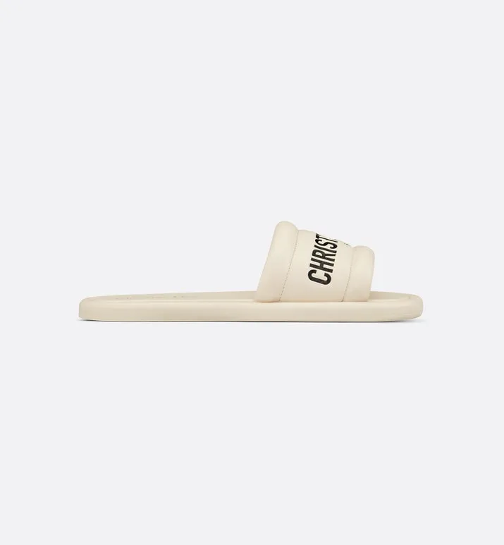 Every-D Slide • White Embossed Lambskin