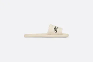 Every-D Slide • White Embossed Lambskin