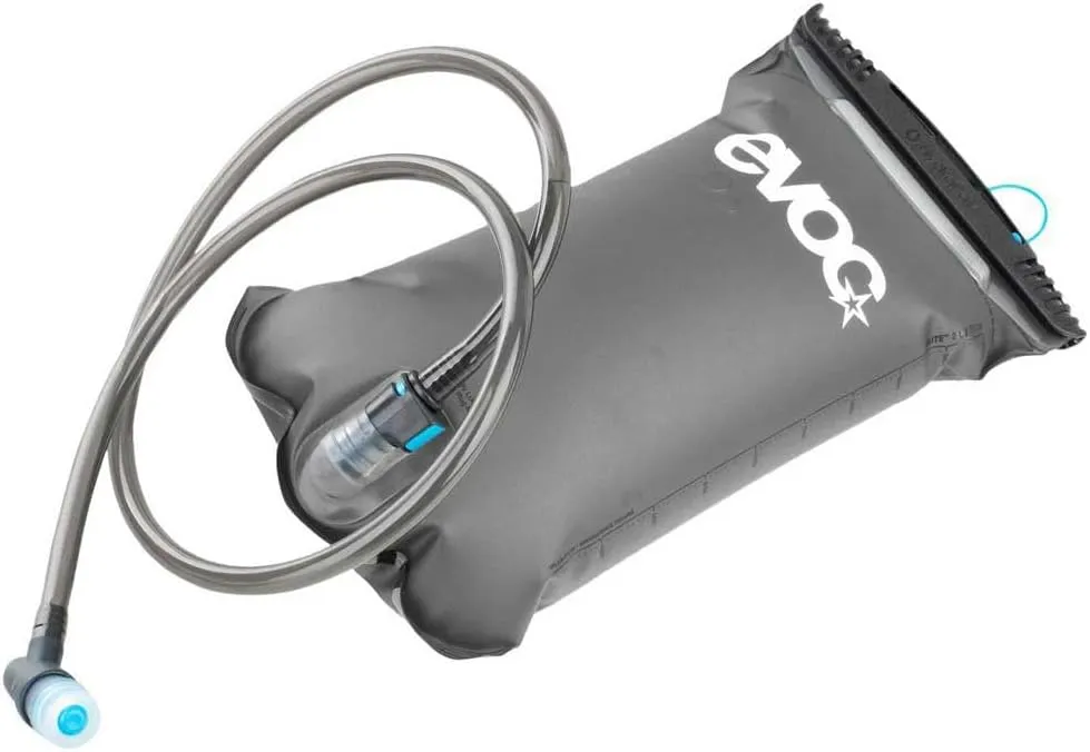 EVOC Hydration Bladder Backpack Hydration Bladder (2 or 3 litres, Leak-Proof, Easy to Fill, Flexible Tube, Bite Valve, Easy Cleaning, Non-Toxic), Carbon Grey