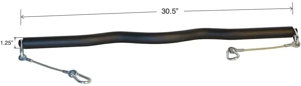 EZ Curl Bar - Heavy Weight Training Accessory Designed To Fit on Total Trainer, Bowflex, and Home Fitness Gym Equipments with Cable Systems