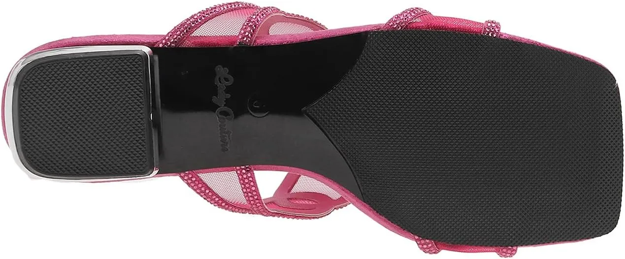 Fab Rhinestone Mesh Slide