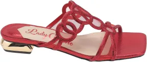 Fab Rhinestone Mesh Slide