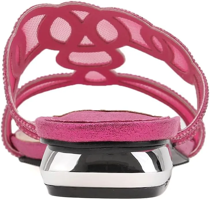Fab Rhinestone Mesh Slide