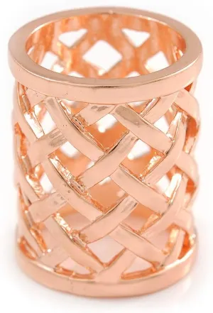 Fancy Women's Scarf Ring Clip Slide in Copper Tone Metal - 27mm Tall