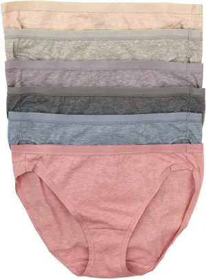 Felina Organic Cotton Bikini Panties - Seamless Women's Bikini Underwear (6-Pack)