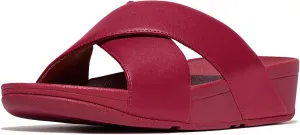 FitFlop Women's Lulu Cross Slide Leather Sandals Wedge