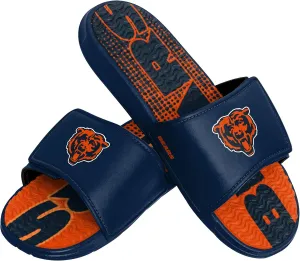 FOCO Chicago Bears NFL Mens Gradient Wordmark Gel Slide - M