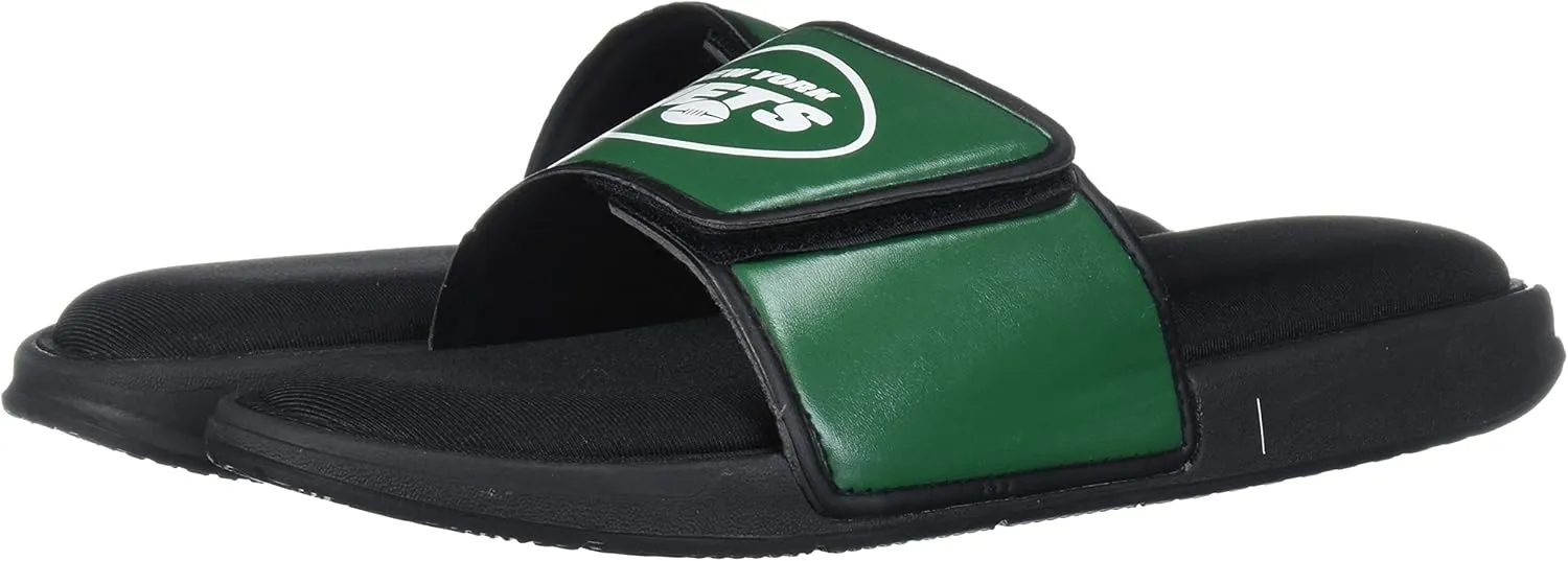 FOCO Men's NFL Team Logo Sport Shower Foam Slide Flip Flop Sandals