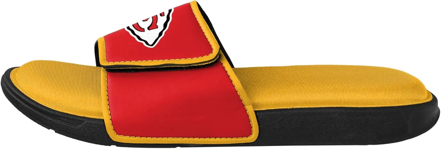 FOCO Men's NFL Team Logo Sport Shower Foam Slide Flip Flop Sandals