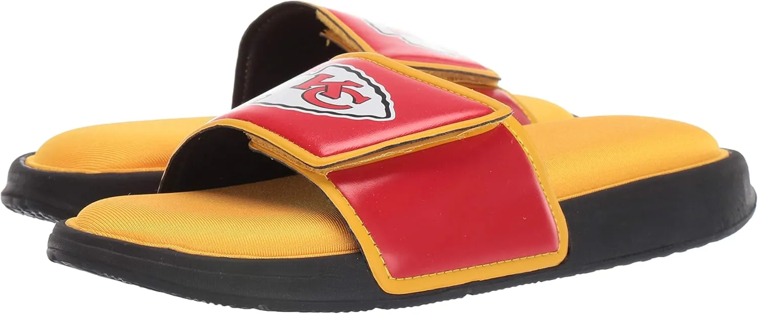 FOCO Men's NFL Team Logo Sport Shower Foam Slide Flip Flop Sandals