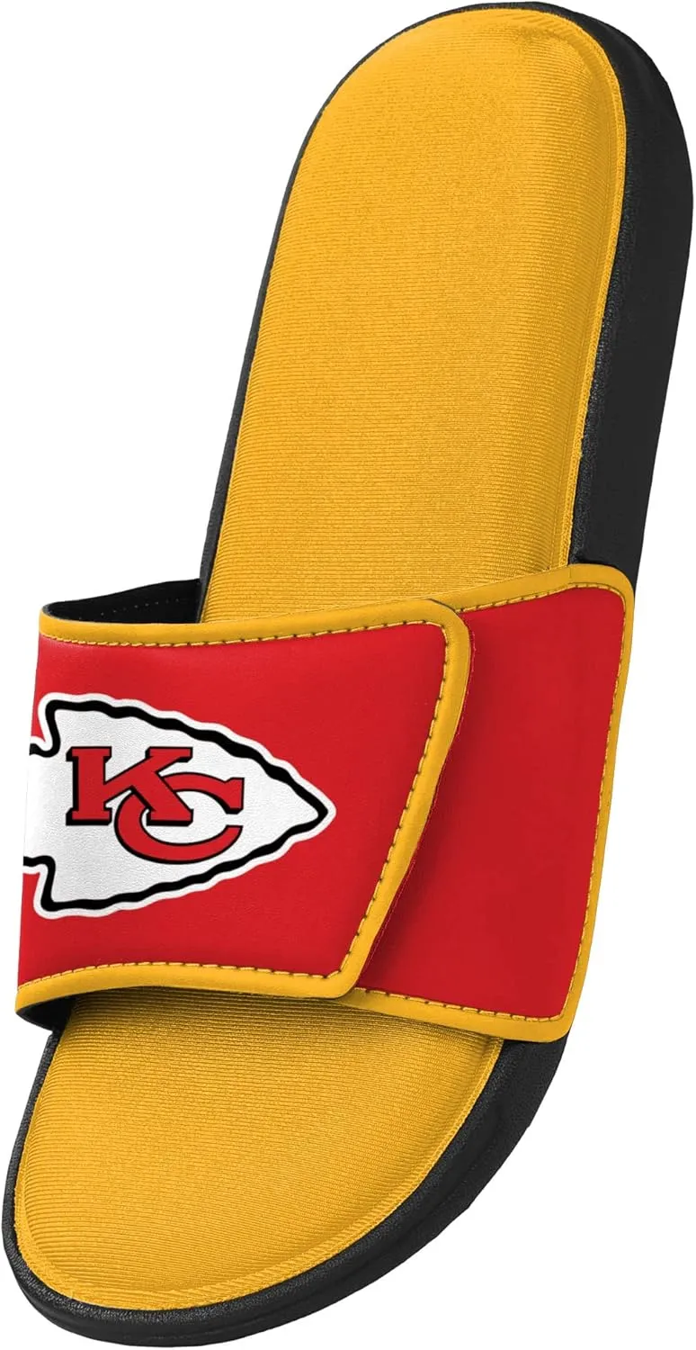 FOCO Men's NFL Team Logo Sport Shower Foam Slide Flip Flop Sandals