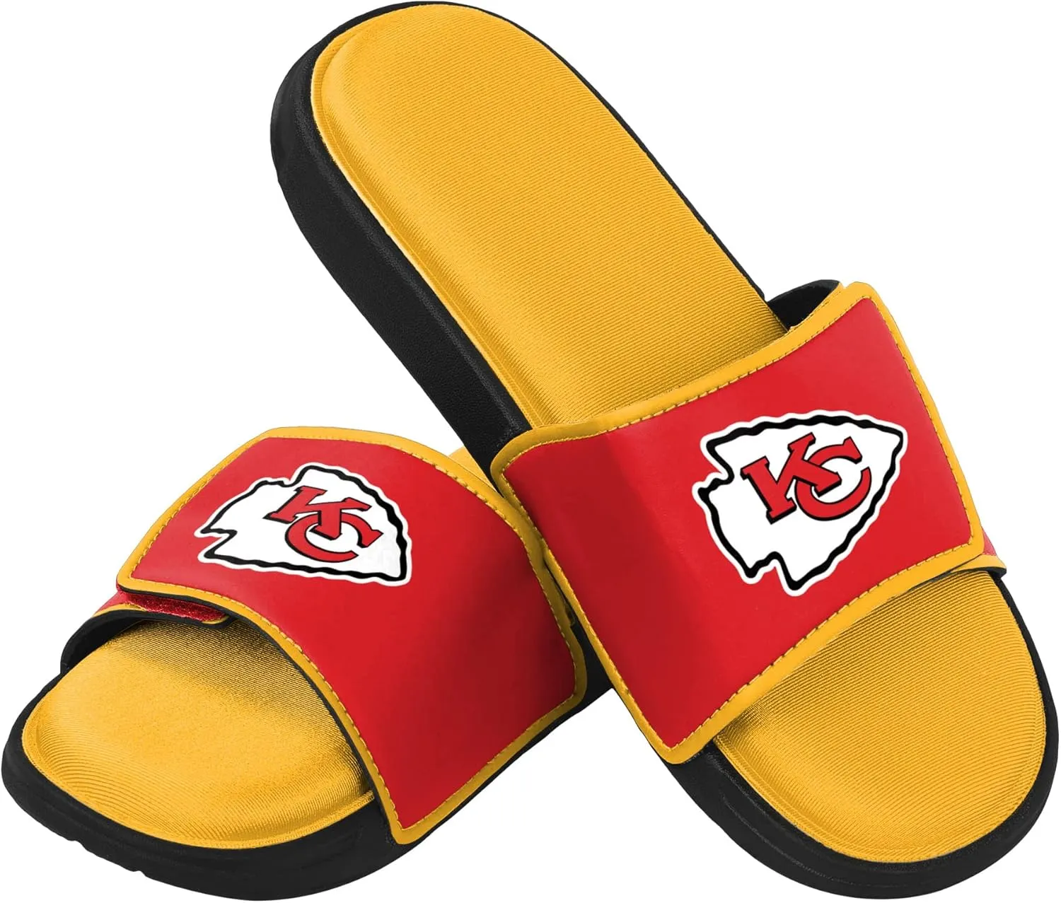 FOCO Men's NFL Team Logo Sport Shower Foam Slide Flip Flop Sandals