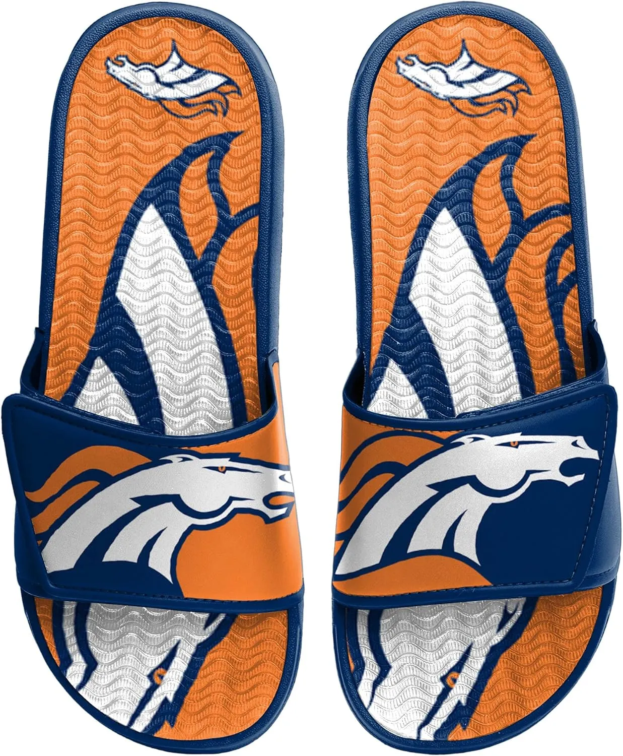 FOCO Men's NFL Team Logo Sport Shower Foam Slide Flip Flop Sandals