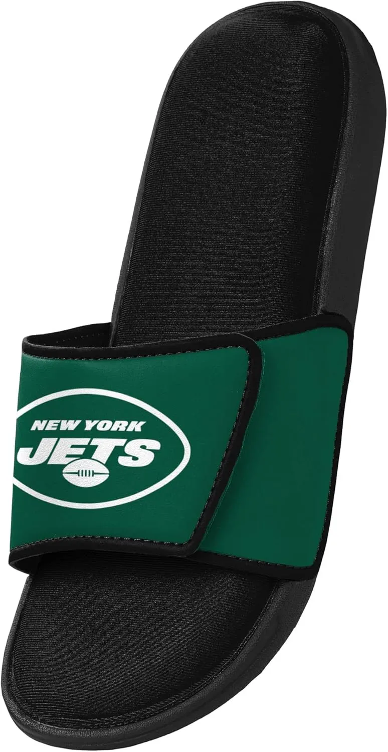FOCO Men's NFL Team Logo Sport Shower Foam Slide Flip Flop Sandals