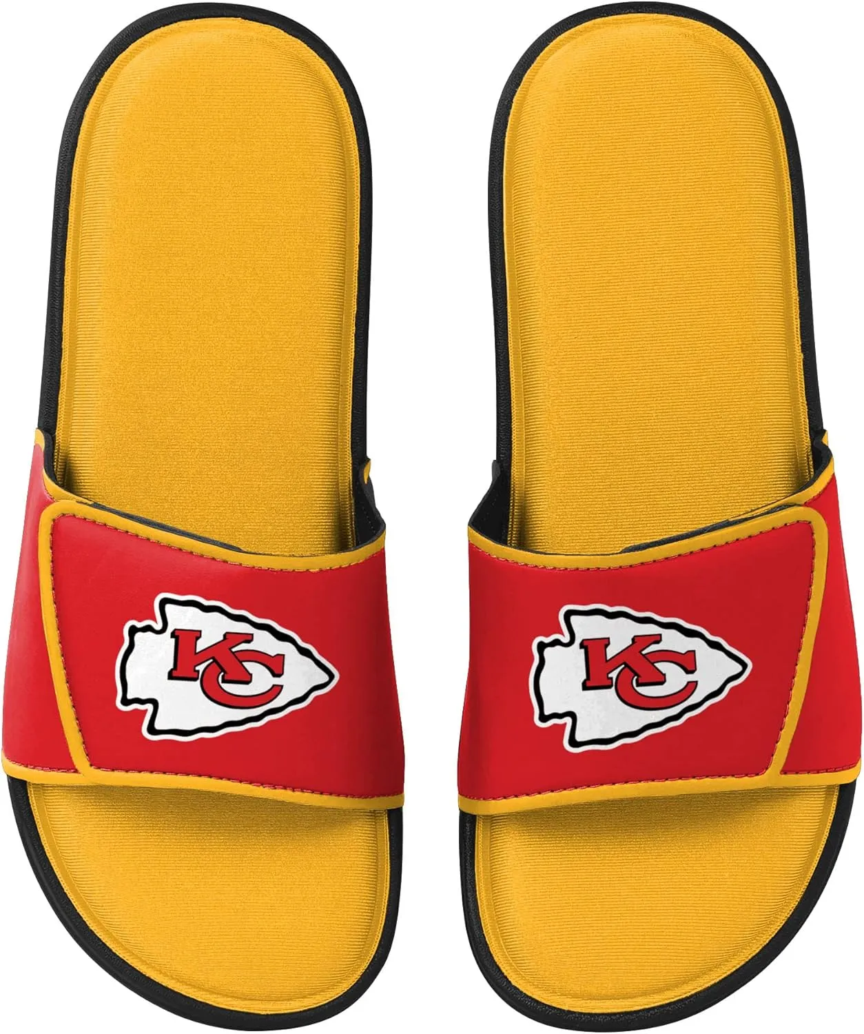 FOCO Men's NFL Team Logo Sport Shower Foam Slide Flip Flop Sandals